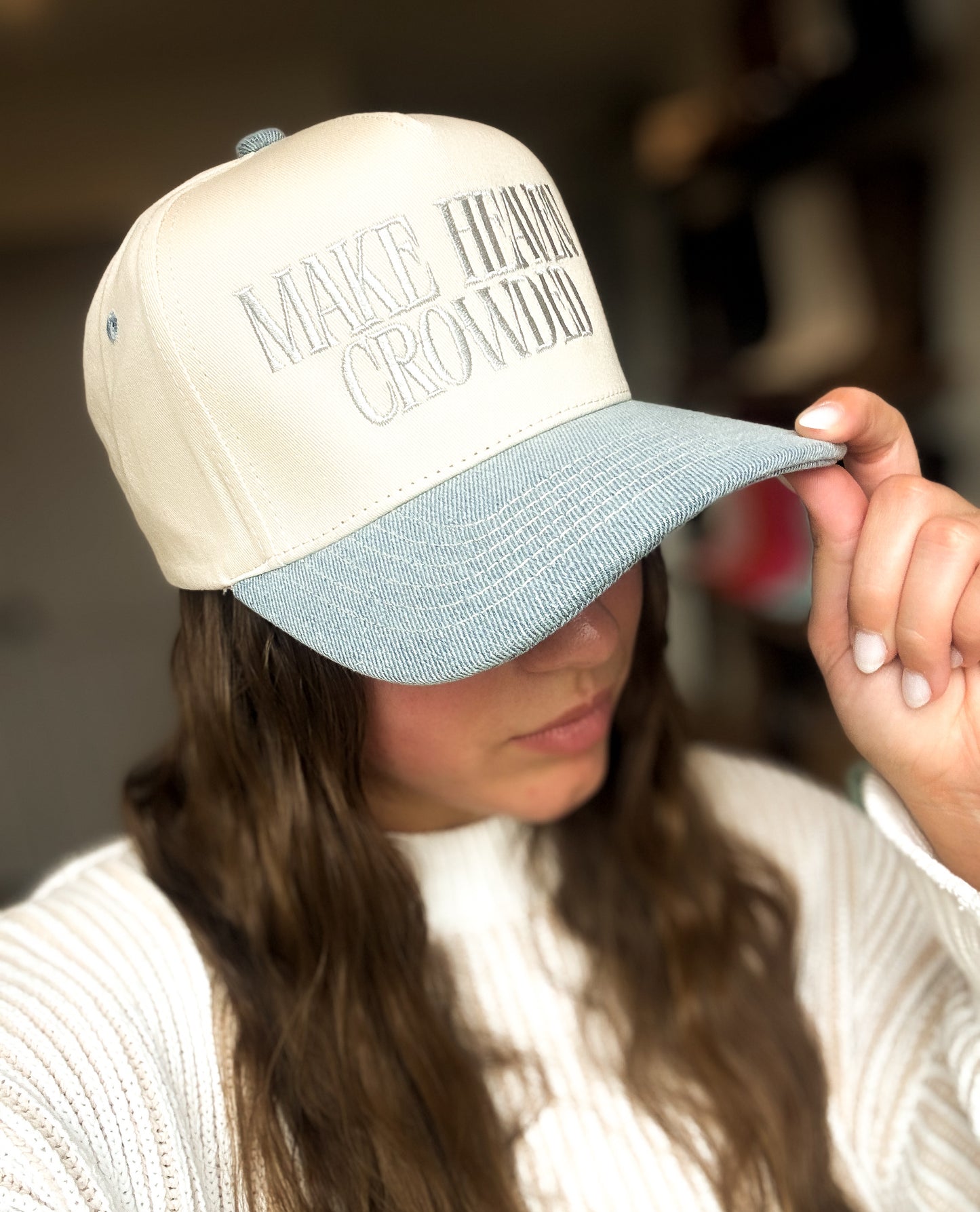 "MAKE HEAVEN CROWDED" Cap