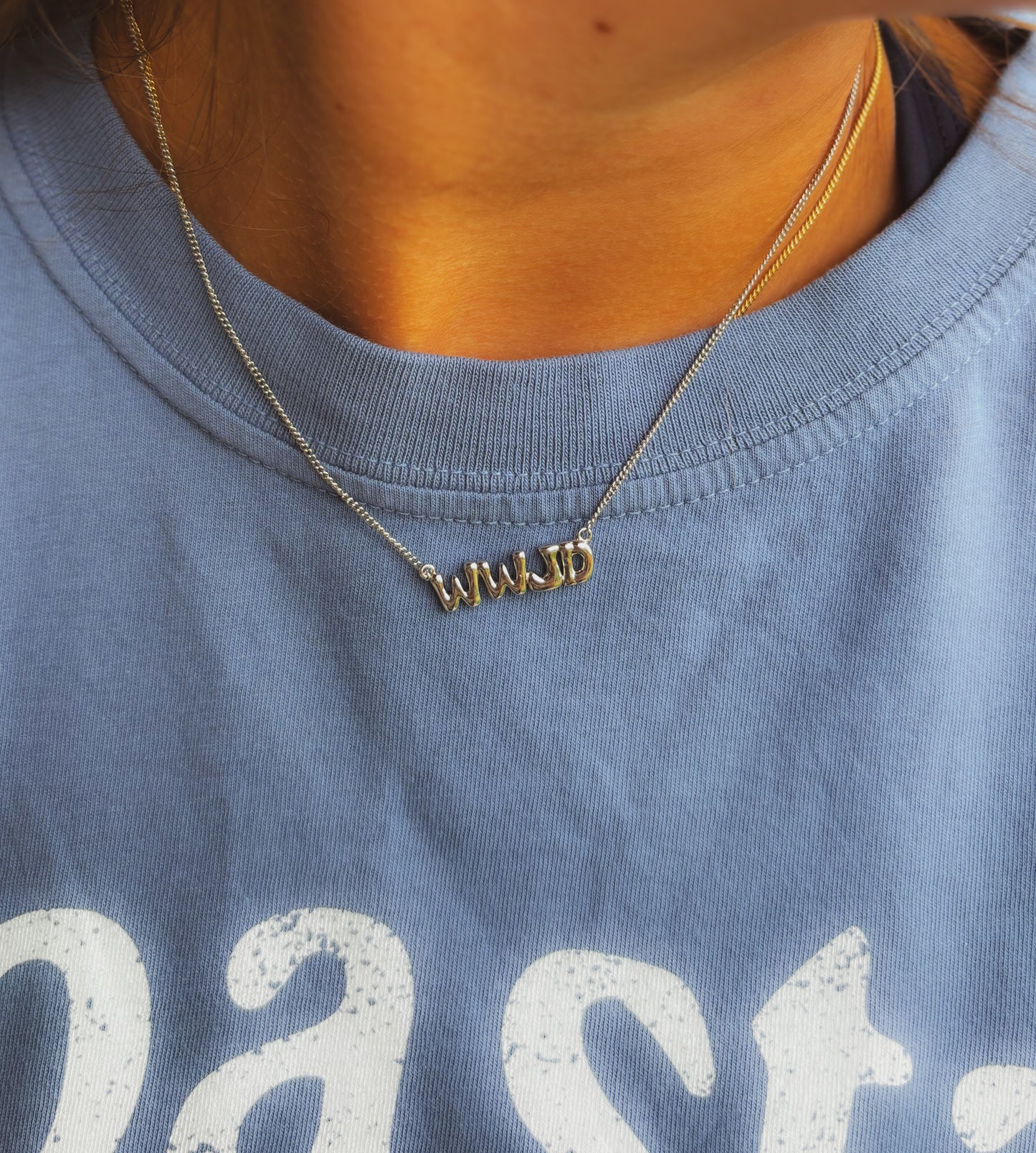 "WWJD" Silver Necklace