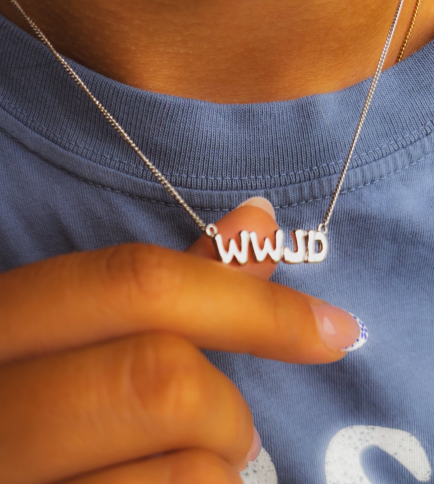 "WWJD" Silver Necklace