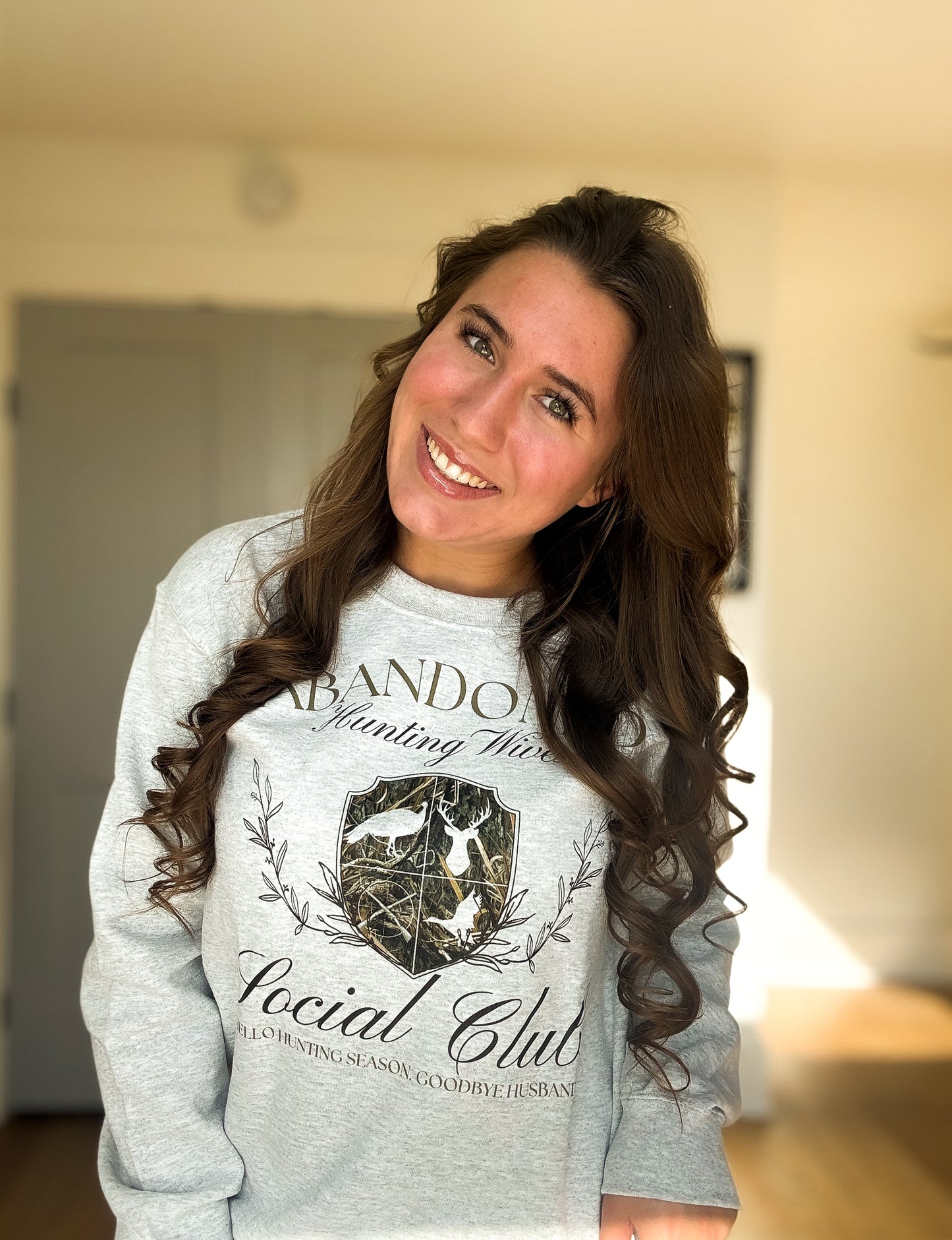 "ABANDONED HUNTING WIVES Social Club" Crewneck