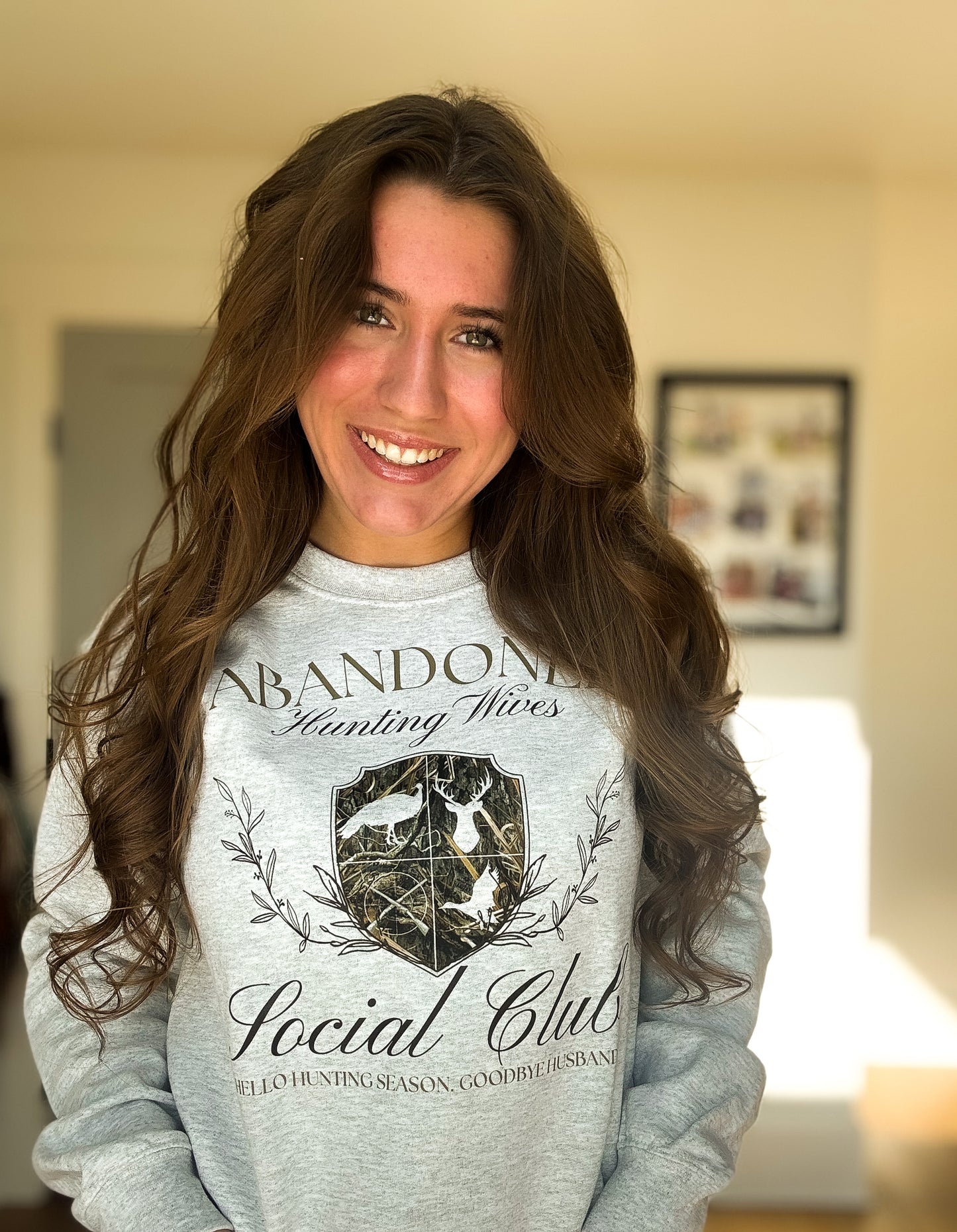 "ABANDONED HUNTING WIVES Social Club" Crewneck