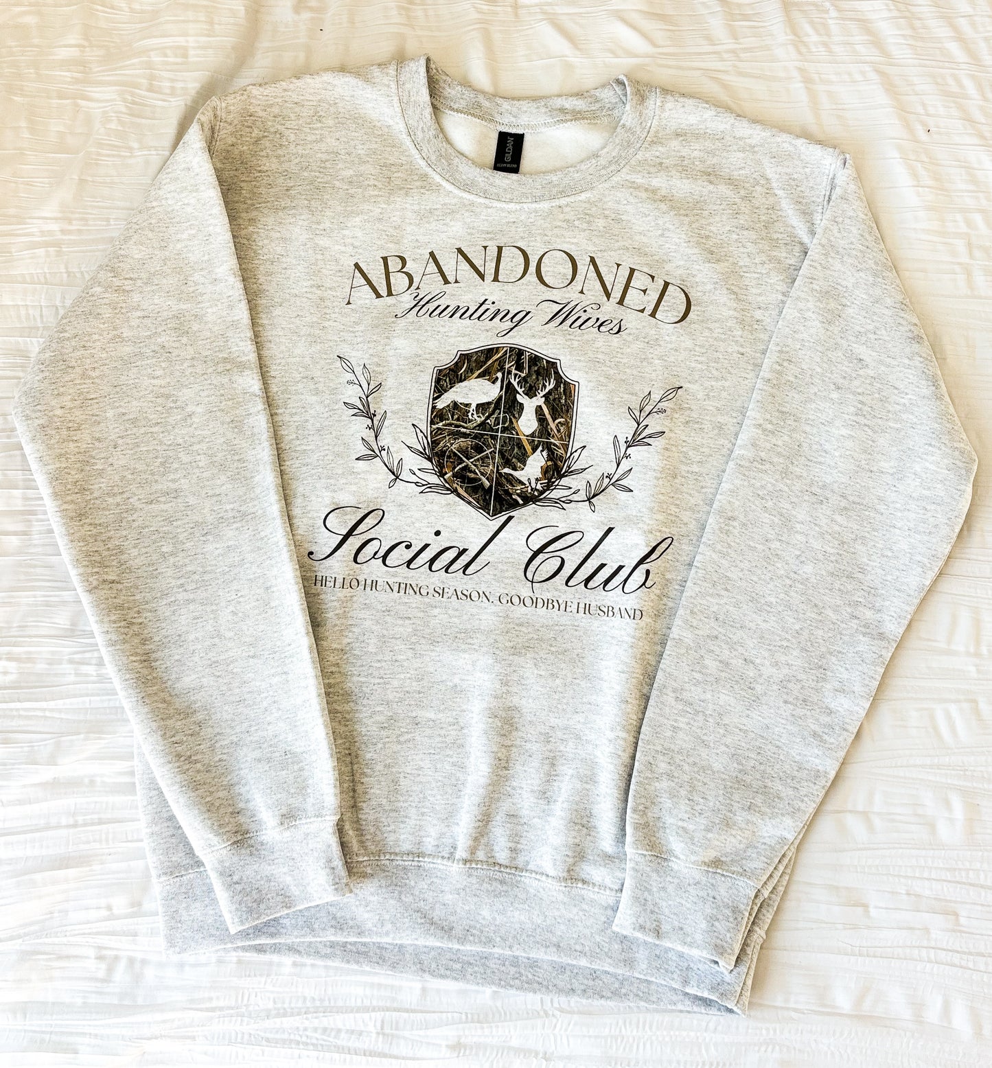 "ABANDONED HUNTING WIVES Social Club" Crewneck